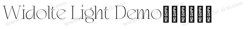 Widolte Light Demo字体转换